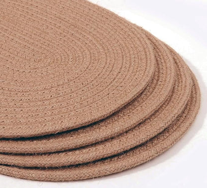 6 Pack Jute Woven Placemats, 13.8 inches Braided Charger Plates Round Rattan Placemats Vintage Tablemats Wicker Tablemats Boho Heat Resistant Mats for Weddings Indoor & Outdoor Party