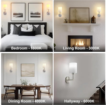 Battery Operated Wall Sconce Set of Two,Wireless Rechargeable Wall Light With Remote Control, Dimmable, 1800K/3000K/4000K/6000K/RGB, Timer, for Living Room, Bedroom, Fireplace, TV, 13.5 Inch, Nickel