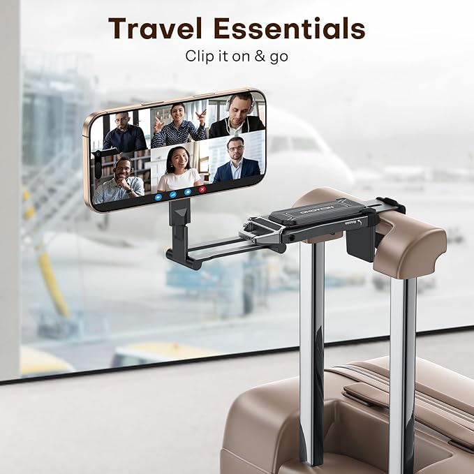 [2 Pack] OMOTON 360°Rotating for MagSafe Tripod, Adjustable Aluminum Magnetic Phone Tripod for iPhone 17/16/15/14 Pro Max Air, Foldable Cell Selfie Stick Fits Vlog, Gym, Travel Essentials