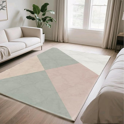 Modern Marble Rug - 3x4 Rug, Minimalist Marble Outdoor Rugs, Abstract Luxury Entryway Rugs, Washable & Non Slip Carpet Home Decor