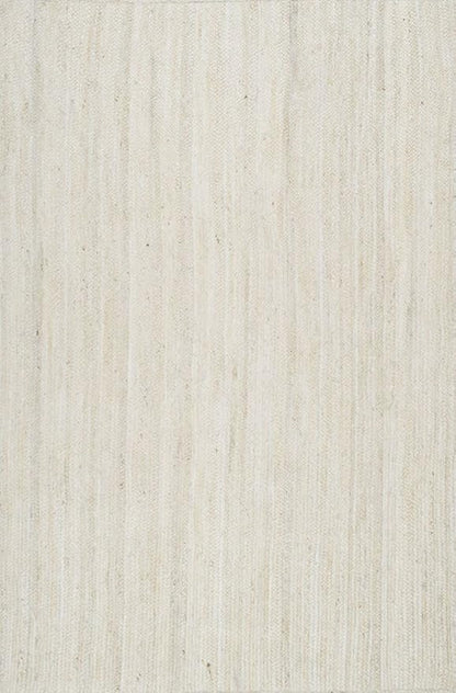 nuLOOM 8x10 Rigo Jute Hand Woven Area Rug, Off White, Solid Farmhouse Design, Natural Fiber, For Bedroom, Living Room, Dining Room, Hallway, Office, Kitchen, Entryway