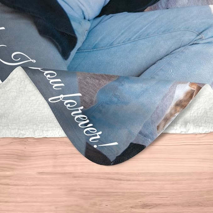 Dad Gifts Personalized Gifts from Daughter Custom Blankets with Photos and Text Multiple Colors Sizes Soft Flannel Gifts for Men Birthday Gifts for Dad