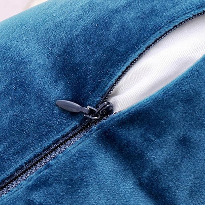 NiNi ALL Decorative Throw Pillow Covers Velvet 30x30 Inch Pack of 2 Blue Cushion Covers Soft for Couch Sofa Bedroom Living Room Outdoor