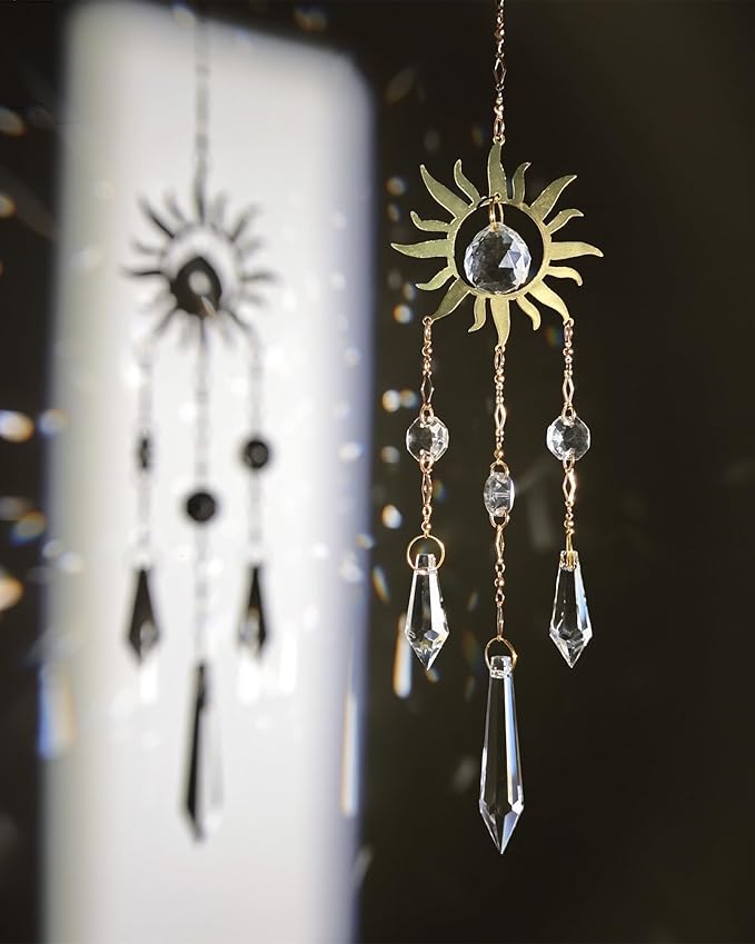 Crystal Suncatcher Prism for Window Hanging Celestial Sun Catchers Rainbow Maker Indoor Sparkling