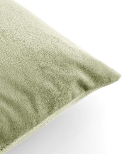 20x20 Velvet Pillow Covers Set of 2 Sage Green Decorative Square Throw Pillowcase Soft Solid Cushion Covers for Bedroom Living Room Outdoor Indoor Decoration
