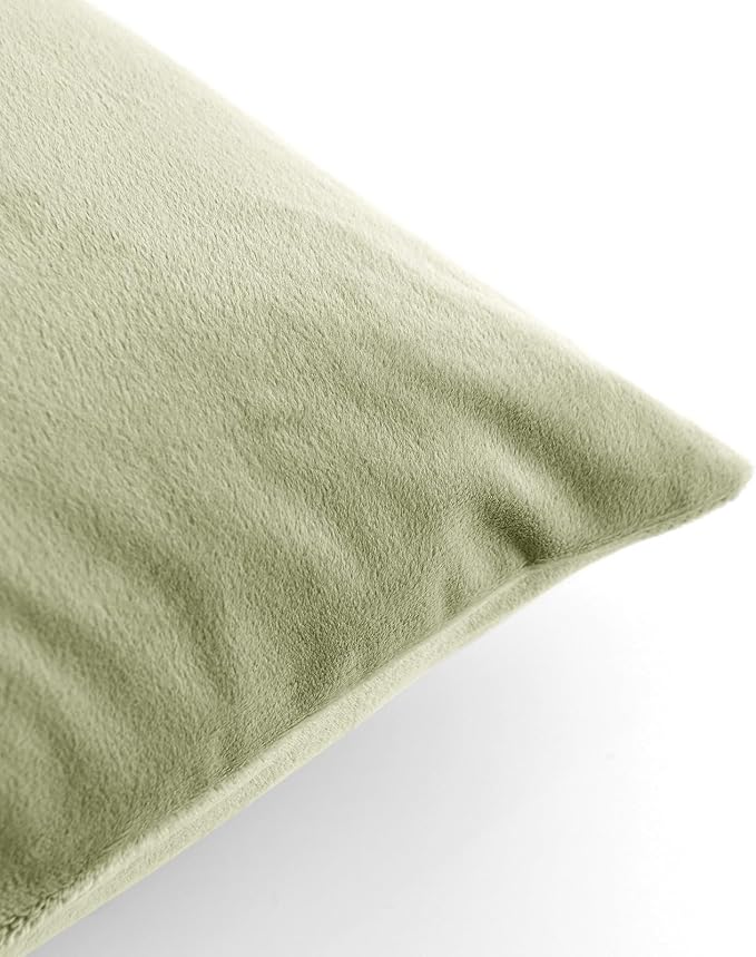 24x24 Velvet Pillow Covers Set of 2 Sage Green Decorative Square Throw Pillowcase Soft Solid Cushion Covers for Bedroom Living Room Outdoor Indoor Decoration