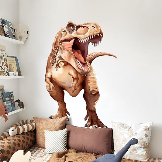Large Dinosaur Wall Decals, Tyrannosaurus Dino Wall Stickers Vinyl Peel and Stick Wall Decal Self Adhesive Wall Art Sticker for Baby Nursery Kids Room Home Decor (30.7 * 48.8in)
