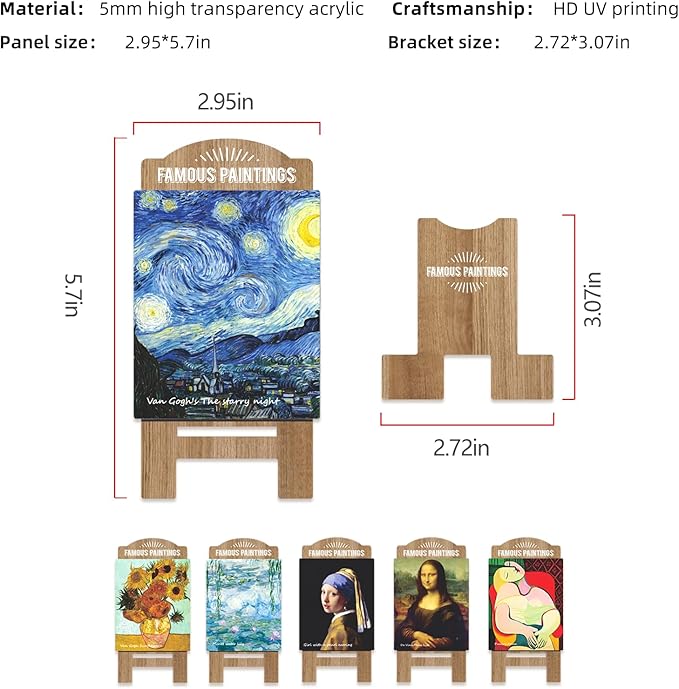 Van Gogh Sunflowers Acrylic Phone Stand – Aesthetic Holder for Desk, Tablets & Phones