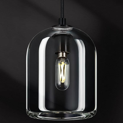 Modern Black Pendant Lights Kitchen Island Ceiling Chandelier Indoor Crystal Hanging Light Fixtures for Dining Room Kitchen Living Room Bedroom（1Pack）
