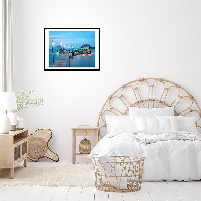 19.25x26.75 Puzzles Frame Set of 2, Display 18x24 with Mat or 19.25 x 26.75 without, Wall Hanging 19.25 by 26.75 Picture Frame for Poster Photo Canvas Picture Puzzles, 2 Pack, Black