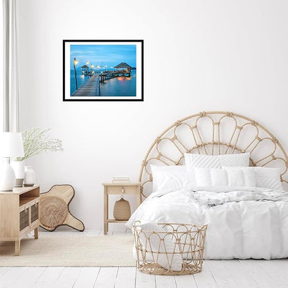 19.25x26.75 Puzzles Frame Set of 2, Display 18x24 with Mat or 19.25 x 26.75 without, Wall Hanging 19.25 by 26.75 Picture Frame for Poster Photo Canvas Picture Puzzles, 2 Pack, Black