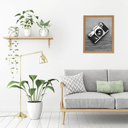 Americanflat 16x20 Picture Frame with Polished Plexiglass - Wide Picture Frames Made of Engineered Wood for Vertical or Horizontal Wall Display - Epic Collection - Dark Oak