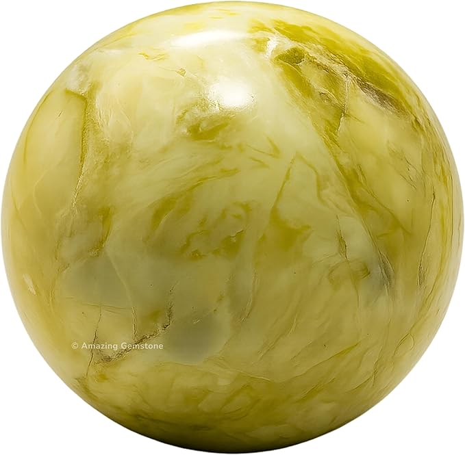 Amazing Gemstone Serpentine Crystal Ball with Stand - 1.5 Inches Crystal Sphere Meditation Balls for Witchcraft and Decorative Balls