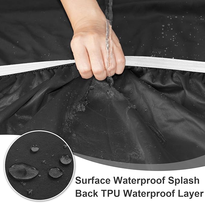 NAISI Waterproof Couch Cushion Covers Thick Velvet Fabric Washable Sofa Slipcovers 1 Piece Individual Sectional Couch Covers with Elastic Bottom(1 PC for Seat Cushion or Backrest,Black)