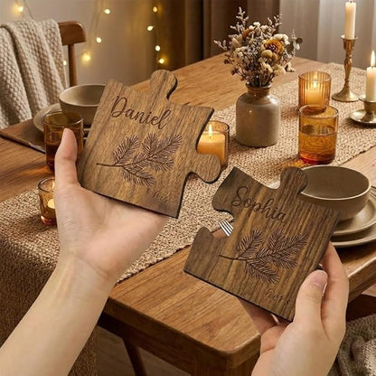 Luxury Custom Couples Wooden Coaster, Gifts for Boyfriend Girlfriend, Valentines Day Gift Gor Him Her, Wedding, Birthday, Anniversary, Christmas 1