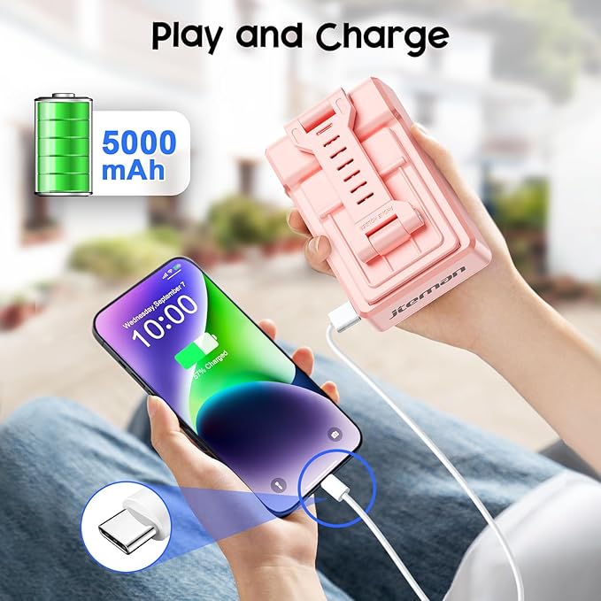 JTEMAN Gifts for Men Women,Cell Phone Stand with Bluetooth Speaker,Cool Tech Gadgets,Unique Birthday Gifts for Men Husband Mom Dad-Pink