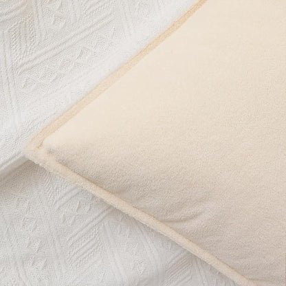 Kevin Textile Waterproof Decorative Pillow Covers Beige 18x18 Inch Pack of 2 Soft Boucle Textured Throw Pillowcases Elegant Accent Pillows for Couch Sofa Chair Bed Home Decor Indoor Outdoor