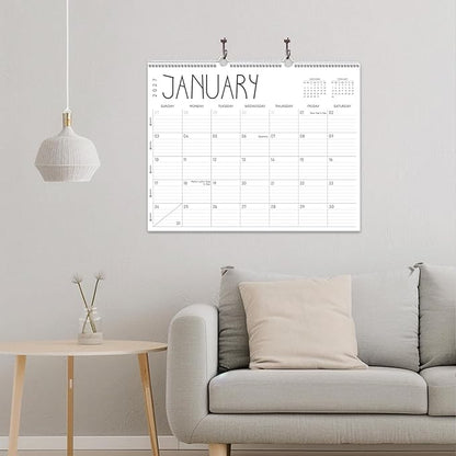 GuassLee Large Wall Calendar 2026-2027, 24-Month 22" x 17" Wall Calendar from Jan. 2026 to Dec. 2027, Large Desktop Hanging Monthly Planner with Thick Paper, Ruled Blocks for Home School Office