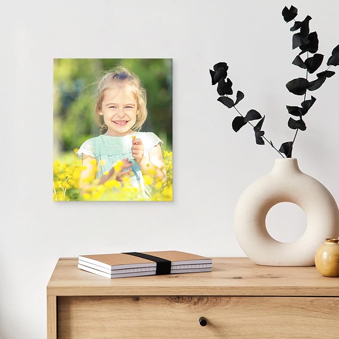 YYYYHPP Canvas Prints with Your Photos, Personalized Photo to Canvas Wall Art,Canvas Printing for Wedding, Family, Baby, Pets, Home Office Decor, Wrapped Frame 10"x12"