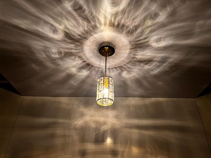 Doraimi Lighting 3 Pack 1 Light Hanging Kitchen Island 5.5" Crystal Modern Pendant Light Fixture,Brushed Nickel Finish with Crystal Shade for Bar,Dining Room,Corridor,Living Room Over Sink