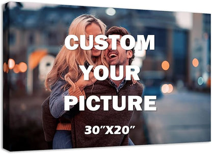YYYYHPP Canvas Prints with Your Photos, Personalized Photo to Canvas Wall Art,Canvas Printing for Wedding, Family, Baby, Pets, Home Office Decor, Wrapped Frame 30"x20"
