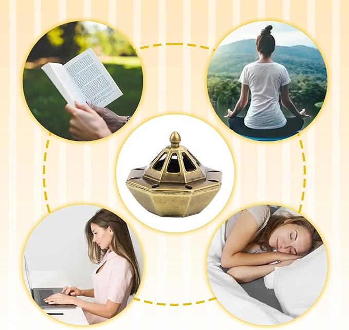 1 PCS Incense Burner Holder for Cones & Sticks, Spaceship Shape Incense Cone Holder with Detachable Tray, Decorative Zen Home Office Decor