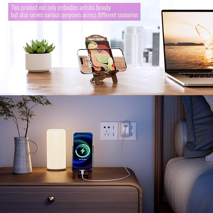 Cute and Artistic Cell Phone Stand for Desk – Multi-Functional Holder for Phones, iPads, Switch, Kindles, and Handheld Consoles. (Dream - Picasso)