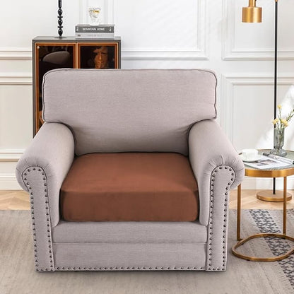 H.VERSAILTEX Suede Arm Chair Covers Stretch Couch Cushion Covers Thick Soft Chair Covers Armchair Couch Cover for Sectional Sofa Covers for Pets Washable(1 Piece Chair Cover, Vintage Clay)