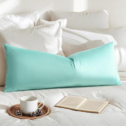 Artscope Luxury Velvet Lumbar Pillow Cover Super Soft Decorative Rectangle Pillowcases Soft Solid Cushion Cases for Couch Sofa Bedroom Car Decor 14x36 Inch Aqua Green