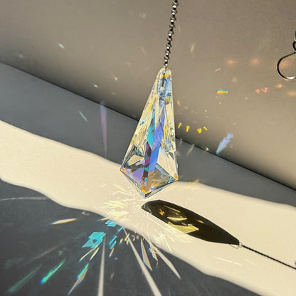 3PCS 5" Large Crystal Sun Catcher Prisms, Hanging Suncatchers with Glass Prism, Rainbow Maker for Room, Windows,Garden,Fantasy Aesthetic Home Decor. (YGBS02)