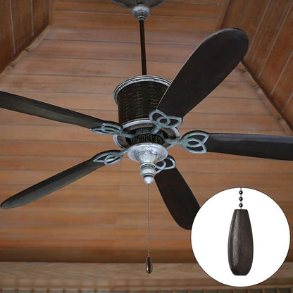 8 Pieces Ceiling Fan Pull Chains Extender Wooden Pendant Pull Chain Extension for Ceiling Light Lamp Fan(Coffee)