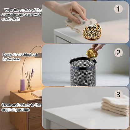 4 Pack Incense Cone Holder Small Cute Lotus Metal Incense Cone Holder Burner Brass Dhoop Items Decor with Incense Sticks Holders for Home Worship Decoration