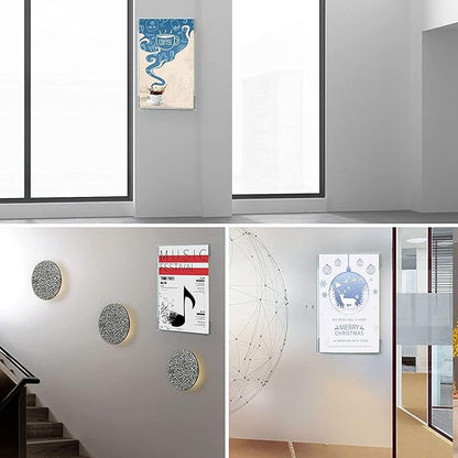 Dingelex 24 Pack Acrylic Wall Mount Horizontal Sign Holder 8.5x11,Clear Door Sign Holder Hanging Plastic Document Holder,Acrylic Wall Frame Plastic Wall Holders for Paper,No Drilling, Landscape