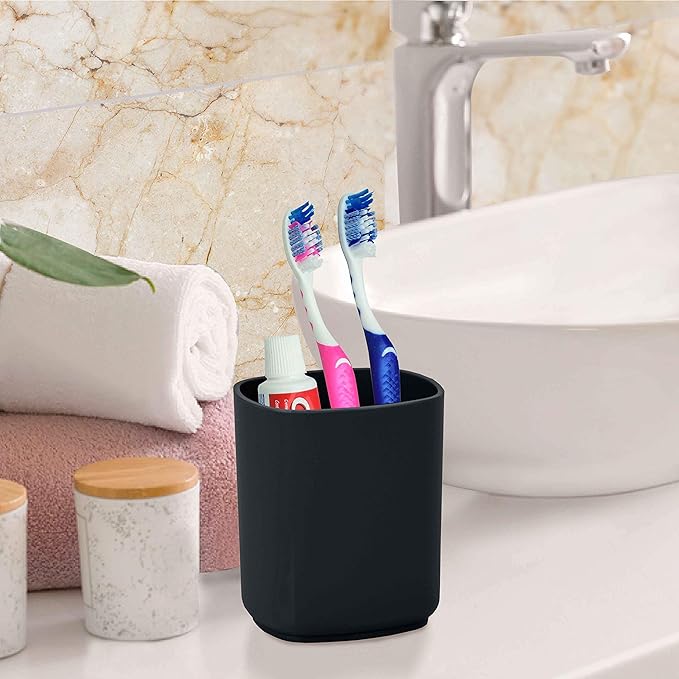 Acrimet Jumbo Pencil Holder, Pen Cup, Caddy Super-Sized Desktop Organizer for Students, Artists and Professionals (Plastic) (Black Color)