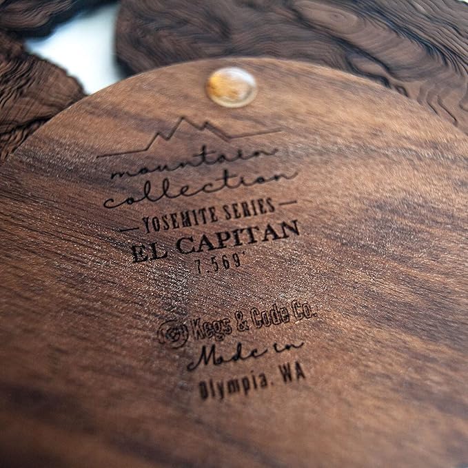 Yosemite National Park Wooden Coasters | El Capitan, Half Dome, Cathedral Rocks, Yosemite Village.