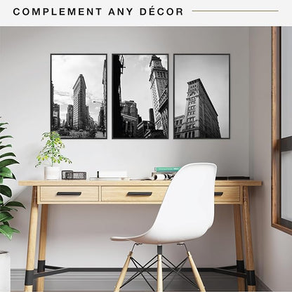 MCS Original Poster Frame 16x24 Black Lightweight Vertical & Horizontal Wall Hanging Large Picture Frame for Posters, Art Prints & Gallery Wall (3-Pack)