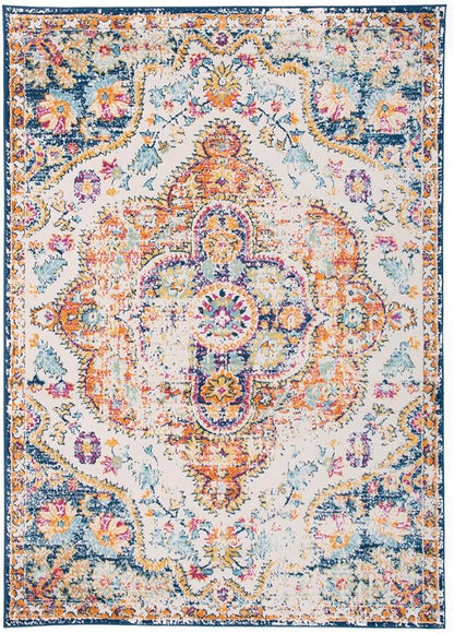 Rugshop Vintage Distressed Bohemian Area Rug for Living Room,Bedroom,Dining Room – Vibrant Multi-Color Tribal Design, 10' x 14'