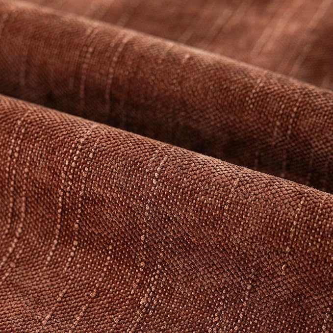 Foindtower Pack of 2 Soft Textured Chenille Throw Decorative Pillow Covers Square Accent Solid Cushion Cover Cozy Neutral Farmhouse Pillow Case for Couch Sofa Bedroom Living Room 26x26 Inch,Red Taupe