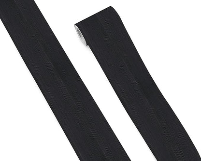 FLFK Mirror Border,Black Wood Grain Peel and Stick Wallpaper Border Self Adhesive Wallpapers for Living Room Bedroom Kitchen Bathroom 4"x240"
