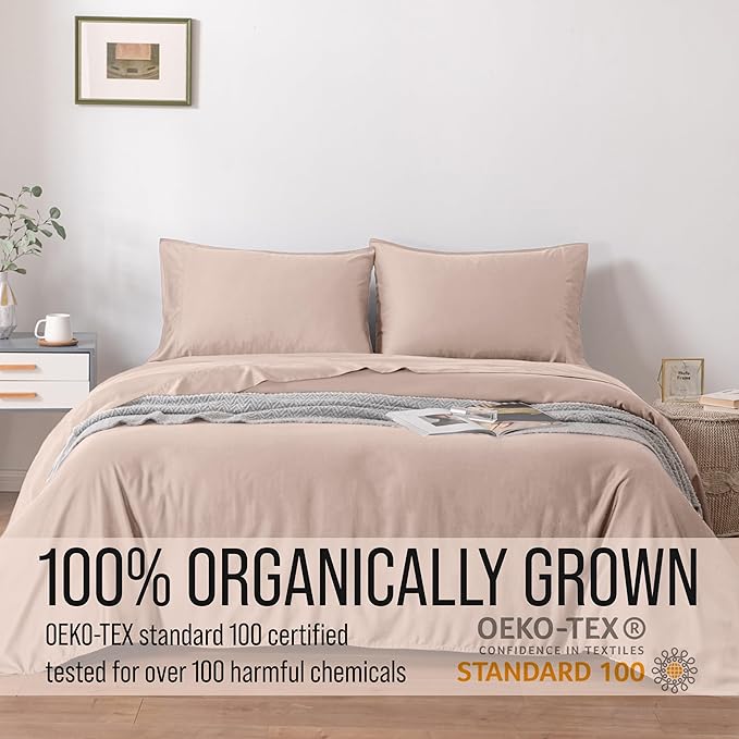 Bella Coterie Luxury Bamboo Viscose King Size Sheet Set | 100% Organically Grown | Ultra Soft | Cooling for Hot Sleepers | 18" Deep Pocket [Dusty Rose]