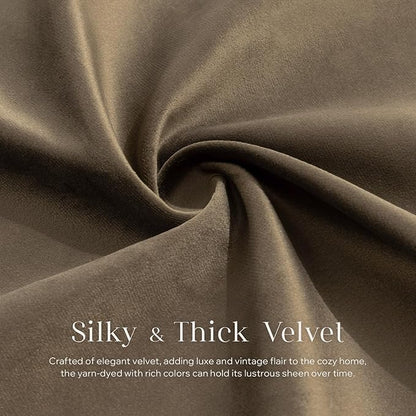 Phantoscope Pack of 2 Velvet Decorative Throw Decorative Pillow Cover Soft Solid Square Cushion Case for Couch Dark Coffee 18 x 18 inches 45 x 45 cm