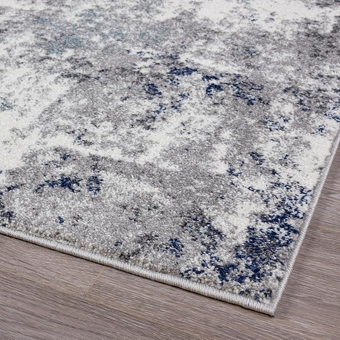 LUXE WEAVERS Hampstead Abstract Area Rug - Medium Pile, Modern Area Rug, Ivory / 4 x 5