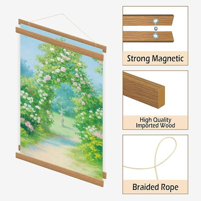 SZDHHH Custom Photo Prints with Magnetic Hanger Frame Canvas Poster Prints With Your Photos Personalized Hanging Poster Pictures Wall Art Decor Framed for Home Decor Gifts Keepsakes (40" Lx20 W)
