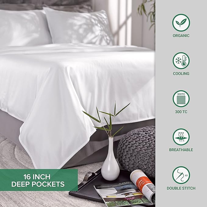 King Pillowcases by Pure Bamboo, Genuine 100% Organic Viscose Derived from Bamboo, Luxuriously Soft & Cooling, Double Stitching, Envelope Closure (2 King Pillowcases, Charcoal)