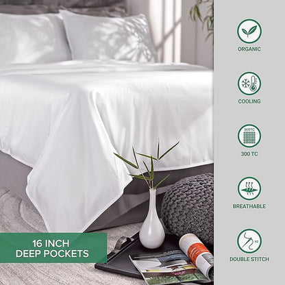 Pure Bamboo Twin Sheets, Genuine 100% Organic Viscose Derived from Bamboo Bed Sheet Set, Luxuriously Soft & Cooling, Double Stitching, 2 Year Quality Promise (Twin, Charcoal)