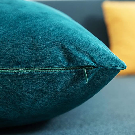 12x20 Throw Pillow Cases Teal Christmas: 2 Pack Cozy Soft Polyester Rectangular Decorative Pillow Covers for Farmhouse Home Decor