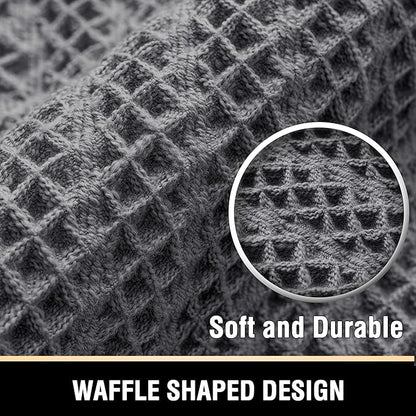 H.VERSAILTEX Waffle Bath Runner Rug Long Bath Mat Super Absorbent Boho Bath Rugs Non Slip Bath Runner for Bathroom Floor Machine Washable Dry Fast Bathroom Rugs with Tassels, 24" x 72", Gray