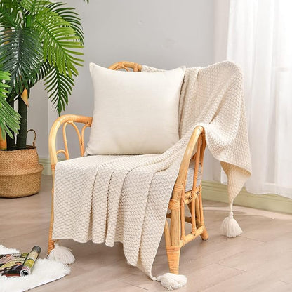 Linen Throw Pillow Covers 16 x 16 Beige Decorative Blank Couch Pillow Covers for Sublimation Bed Sofa Farmhouse Cushion Cases Set of 4