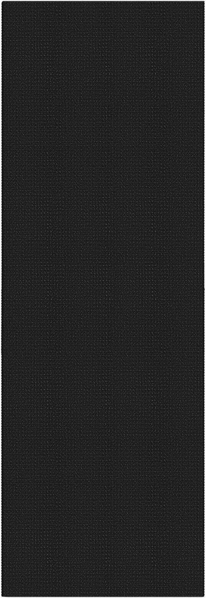 IOHOUZE Washable Runner Rug 3x12 Non Slip Rubber Backed Extra Long Hallway Runner Entryway Runner Indoor, Kitchen Rugs Woven Cotton Floor Carpet for Hall Entrance Stair, Black/Grey