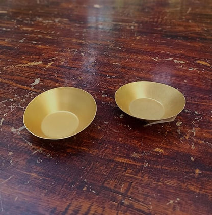 DeKulture Handmade Brass Tea Light Holder Set of 2 – Votive Candle Holders for Home Décor, Weddings, Table Centerpieces, and Gifts – 3 x 1 Inch